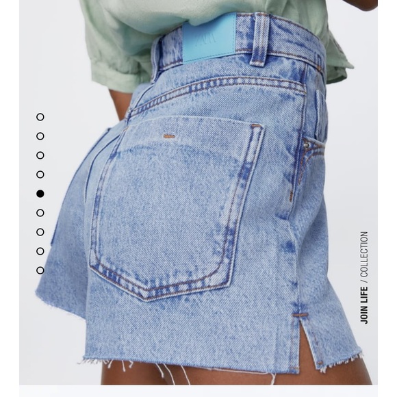 Zara High Rise Denim Shorts - Picture 5 of 6